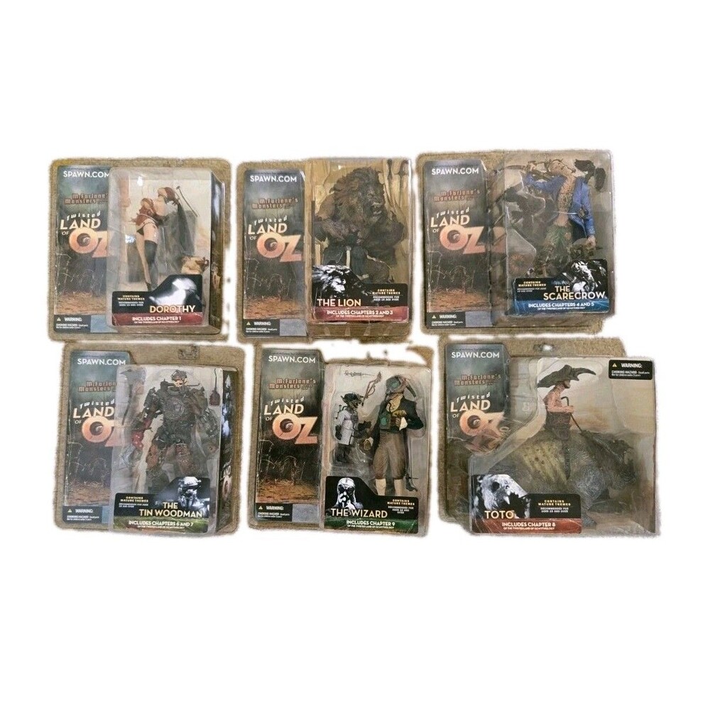 MCFARLANE MONSTERS TWISTED LAND OF OZ 6-FIGURE SET SEALED W/ UNCENSORED DOROTHY